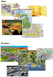 نقشه های 2D و تصاویر 3D در GIS