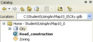 پنجره ی Catalog در برنامه ArcMap